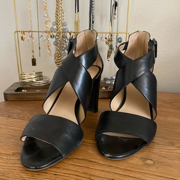 Franco Sarto, Black Block Heeled Sandal - Picture 2 of 3